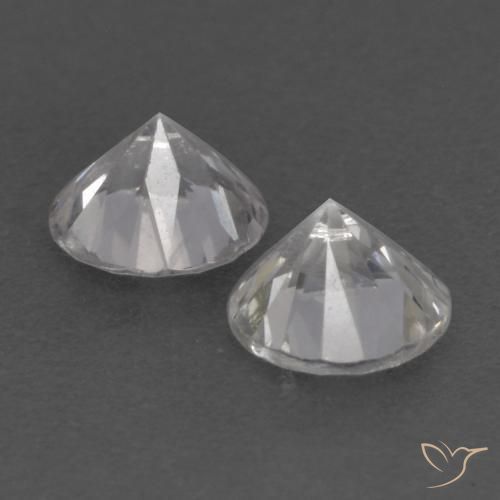 0.77 ct natürliche Weiß Saphir-Edelsteine, Runden, VS