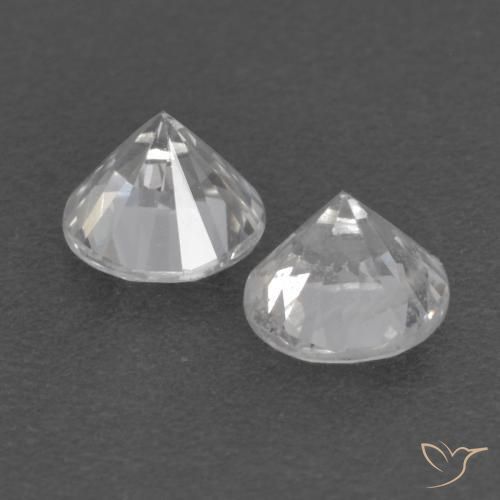 0.71 ct natürliche Weiß Saphir-Edelsteine, Runden, VS