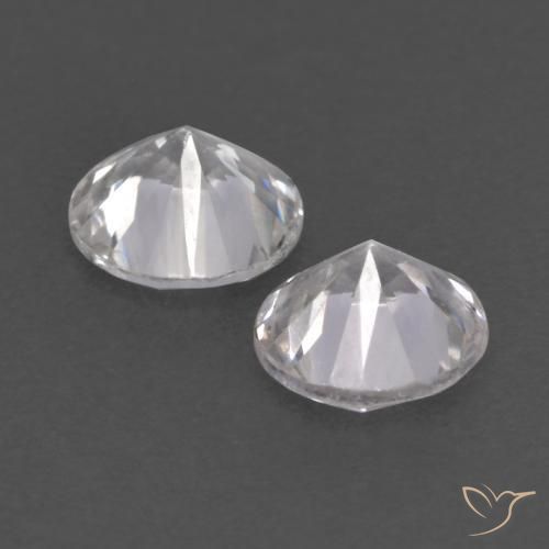 0.80 ct natürliche Weiß Saphir-Edelsteine, Runden, VS