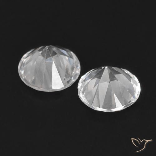 0.68 ct natürliche Weiß Saphir-Edelsteine, Runden, VS