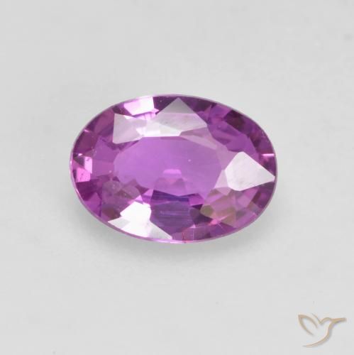 0.47ct Natürlicher Intensives Lila Saphir, Oval, VVS-VS