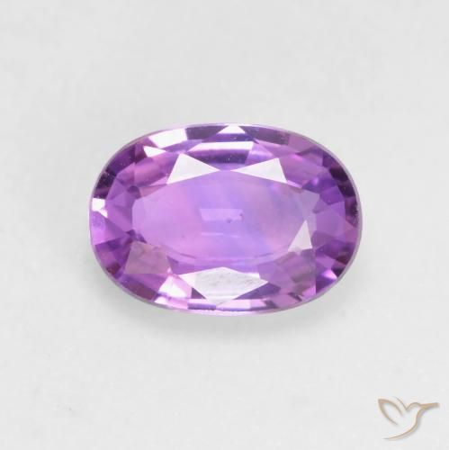 0.64ct Natürlicher violett-lila Saphir, Oval, VVS-VS