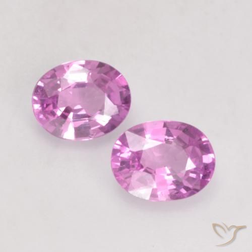 0.75ctw Natürlicher Purpur Rosa Saphir, Oval, VS