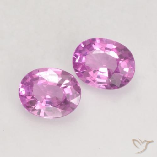 0.75 ct natürliche Purpur Rosa Saphir-Edelsteine, Oval, VS