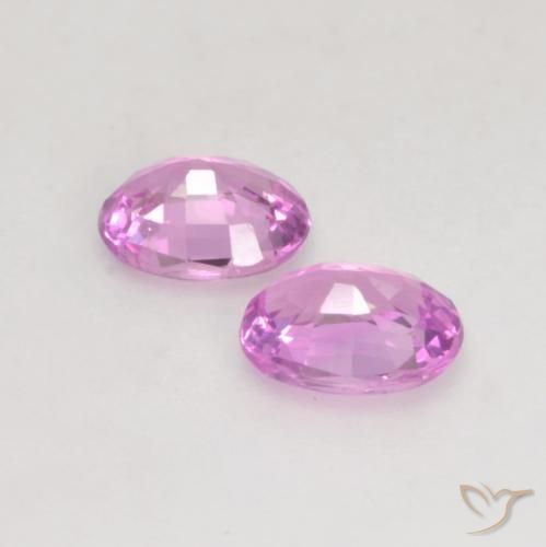 0.75 ct natürliche Purpur Rosa Saphir-Edelsteine, Oval, VS