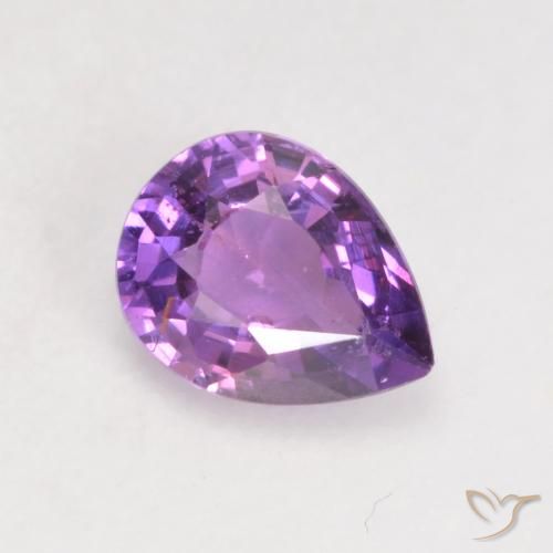 0.47ct Natürlicher Lebhaftes rosa Violett Saphir, Birnenform, VS