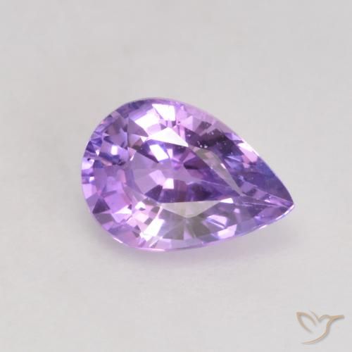 0.64ct Natürlicher Mittelviolett Saphir, Birnenform, VS