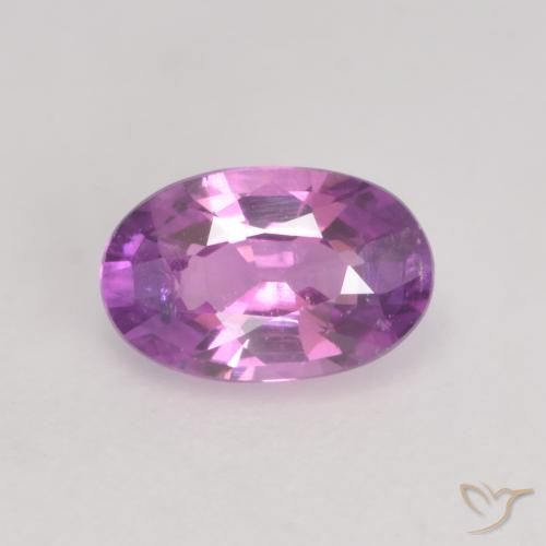 0.55ct Natürlicher Tiefrosa-Lila Saphir, Oval, VS