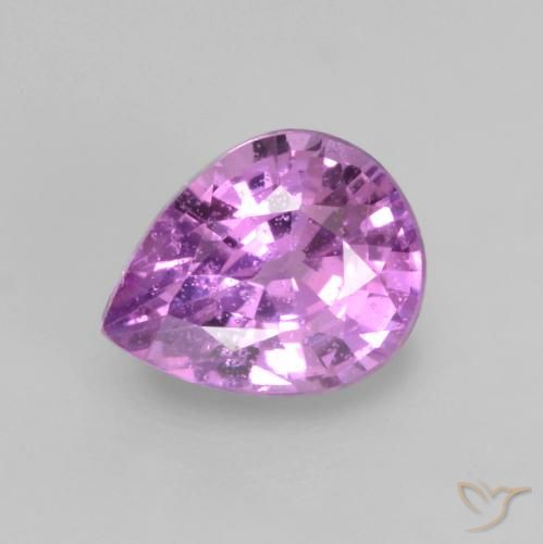 0.55ct Natürlicher Rosaviolettes Lila Saphir, Birnenform, VS