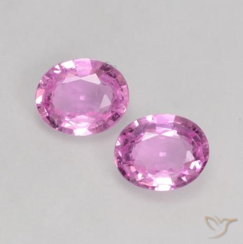 0.66ctw Natürlicher Purpur Rosa Saphir, Oval, VVS-VS