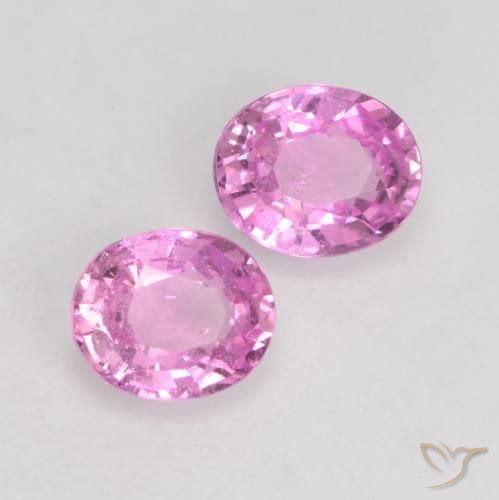 0.90 ct natürliche Purpur Rosa Saphir-Edelsteine, Oval, VS