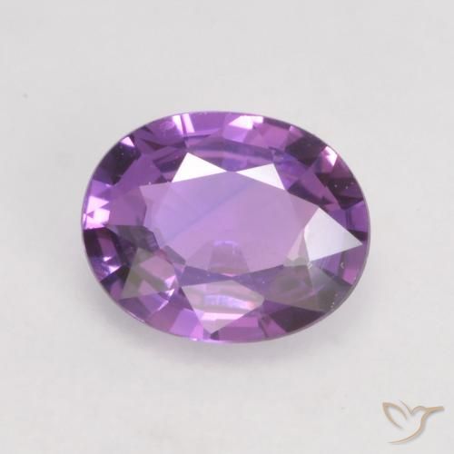 0.54ct Natürlicher Lebhaftes rosa Violett Saphir, Oval, VVS-VS
