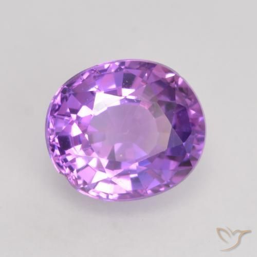9,17 ctw natürlicher Intensives Rosa-Violett Saphir, Oval, VVS-VS