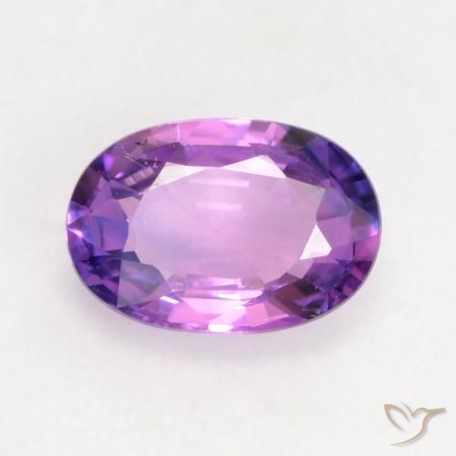 0.63ct Natürlicher Mittelviolett Saphir, Oval, VVS-VS