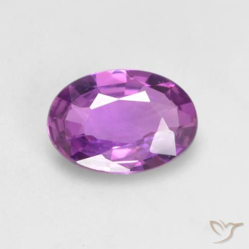 0.47ct Natürlicher Mittelviolett Saphir, Oval, VVS-VS