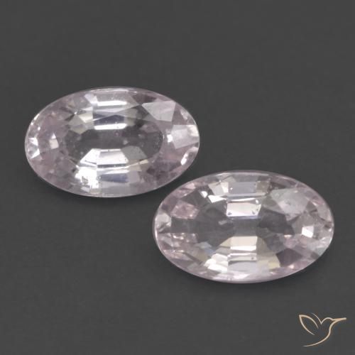 0.62ctw Natürlicher Lila-Rosa Weiß Saphir, Oval, VVS-VS