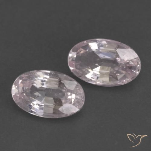 0.62 ct natürliche Lila-Rosa Weiß Saphir-Edelsteine, Oval, VVS-VS