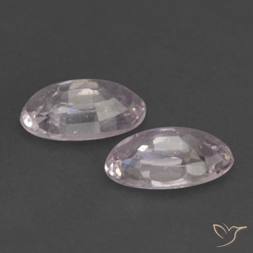 0.62 ct natürliche Lila-Rosa Weiß Saphir-Edelsteine, Oval, VVS-VS