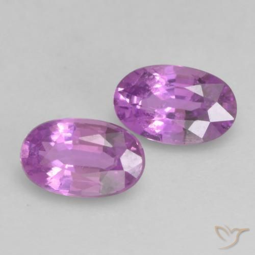 0.60 ct natürliche Intensives Lila Saphir-Edelsteine, Oval, VVS-VS