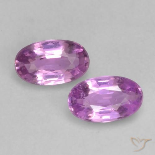 0.48ctw Natürlicher Mittelviolett Saphir, Oval, VVS-VS