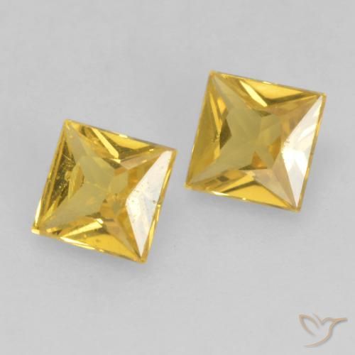 0.55 ct natürliche Golden Saphir-Edelsteine, Quadrat, VS