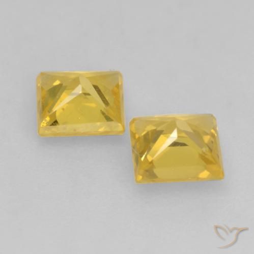 0.55 ct natürliche Golden Saphir-Edelsteine, Quadrat, VS