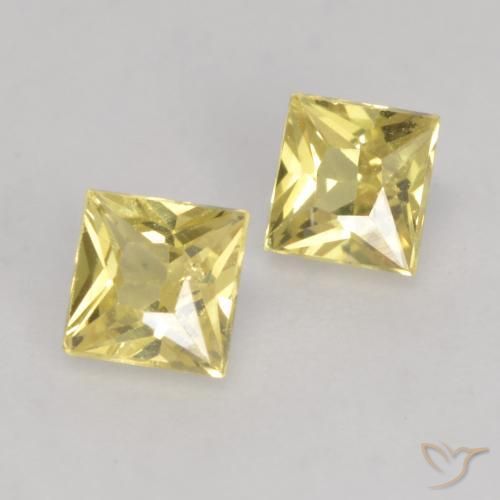 0.55 ct natürliche Toskana Gelb Saphir-Edelsteine, Quadrat, VS