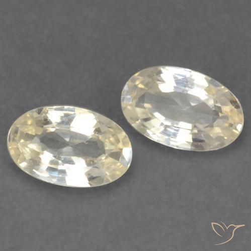 0.44 ct natürliche hellgelb Saphir-Edelsteine, Oval, VVS-VS