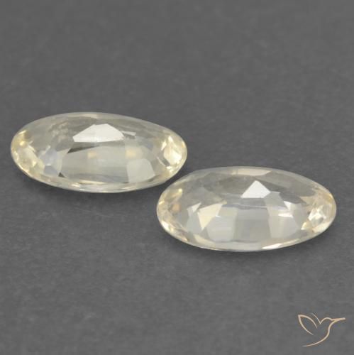 0.44 ct natürliche hellgelb Saphir-Edelsteine, Oval, VVS-VS