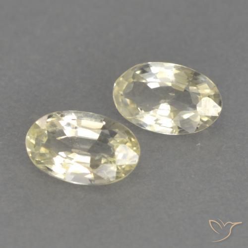 0.46 ct natürliche hellgelb Saphir-Edelsteine, Oval, VVS-VS