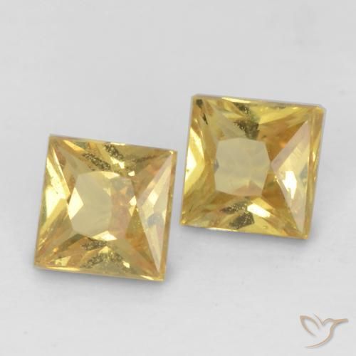 0.56 ct natürliche Golden Saphir-Edelsteine, Quadrat, VS