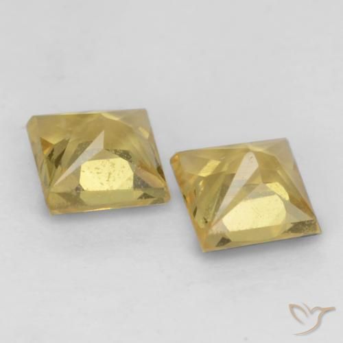 0.56 ct natürliche Golden Saphir-Edelsteine, Quadrat, VS
