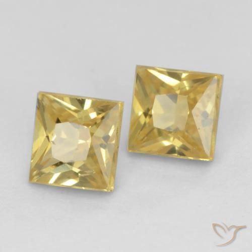 0.56 ct natürliche Golden Saphir-Edelsteine, Quadrat, VS