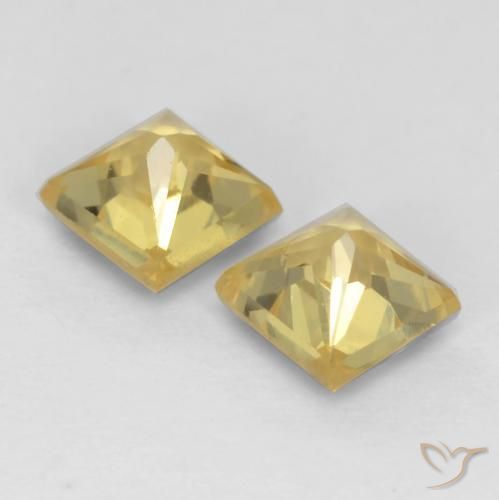 0.56 ct natürliche Golden Saphir-Edelsteine, Quadrat, VS