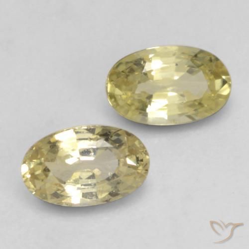 0.64 ct natürliche Mittelhelles Gelb Saphir-Edelsteine, Oval, VVS-VS