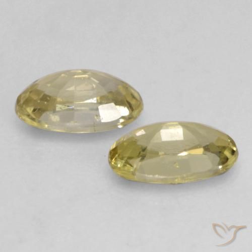 0.64 ct natürliche Mittelhelles Gelb Saphir-Edelsteine, Oval, VVS-VS