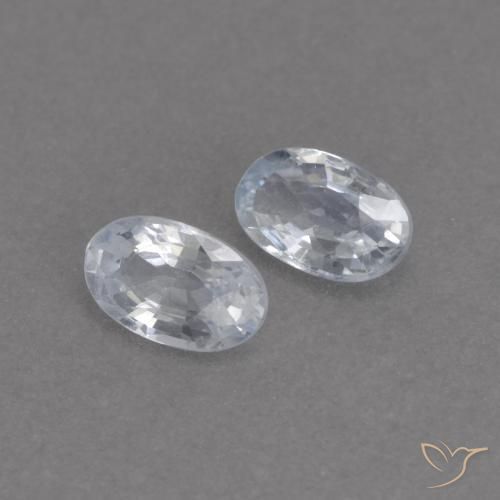 0.55 ct natürliche Bläulich-weiß Saphir-Edelsteine, Oval, VVS-VS