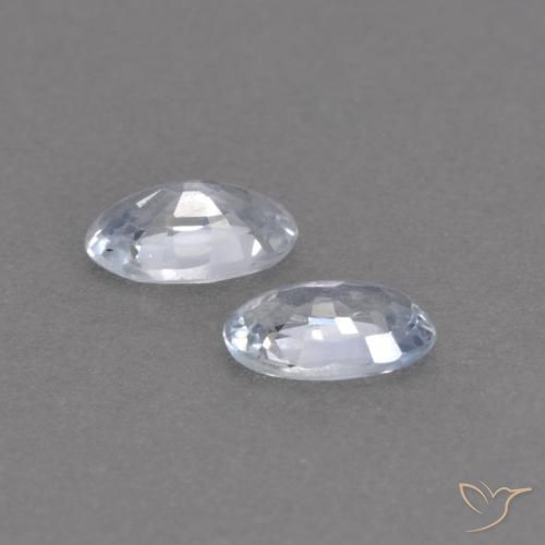 0.55 ct natürliche Bläulich-weiß Saphir-Edelsteine, Oval, VVS-VS