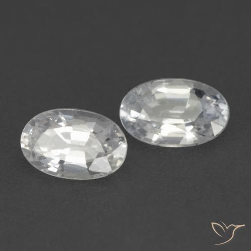 0.54 ct natürliche Weiß Saphir-Edelsteine, Oval, VVS-VS