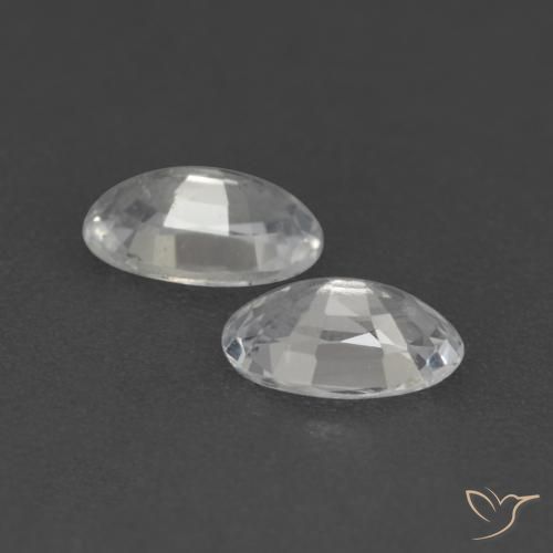 0.54 ct natürliche Weiß Saphir-Edelsteine, Oval, VVS-VS