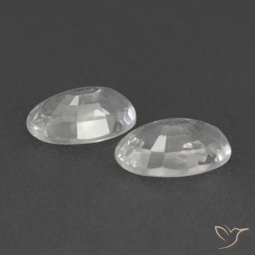 0.59 ct natürliche Weiß Saphir-Edelsteine, Oval, VVS-VS