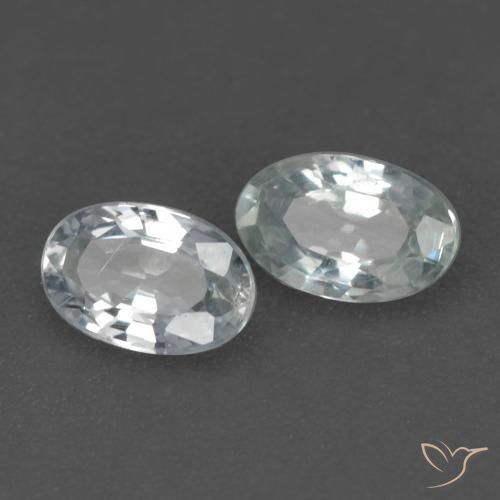 0.58 ct natürliche Bläulich-weiß Saphir-Edelsteine, Oval, VVS-VS