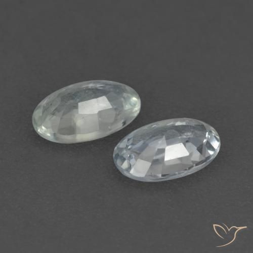 0.58 ct natürliche Bläulich-weiß Saphir-Edelsteine, Oval, VVS-VS