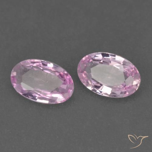 0.47 ct natürliche Hellrosa-Lila Saphir-Edelsteine, Oval, VVS-VS