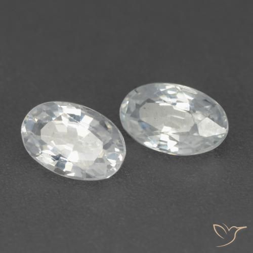 0.57 ct natürliche Weiß Saphir-Edelsteine, Oval, VVS-VS