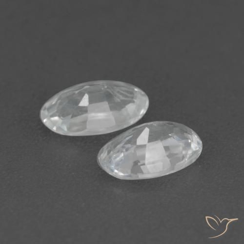 0.57 ct natürliche Weiß Saphir-Edelsteine, Oval, VVS-VS