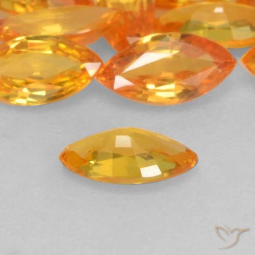 9,17 ctw natürlicher hellorange Saphir, Marquise, VVS-VS
