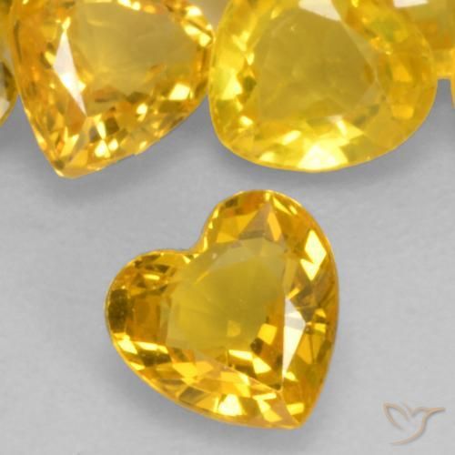9,17 ctw natürlicher Golden Saphir, Herz, VVS-VS