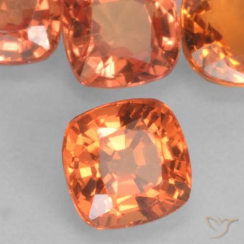 9,17 ctw natürlicher Mittelorange Saphir, Kissen, VVS-VS