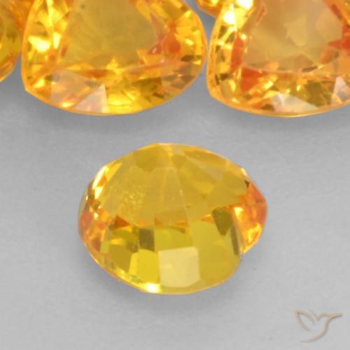 9,17 ctw natürlicher Mittleres Gold Saphir, Herz, VVS-VS